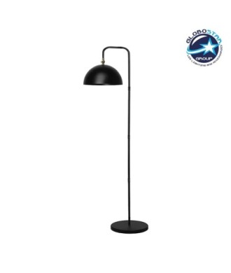 GLOBOSTAR® SNAKE 204-0128 Μοντέρνο Επιδαπέδιο Φωτιστικό με Ντουί 1 x E27 AC 220-240V IP20 - Μαύρο - Μ28 x Π21 x Υ151cm